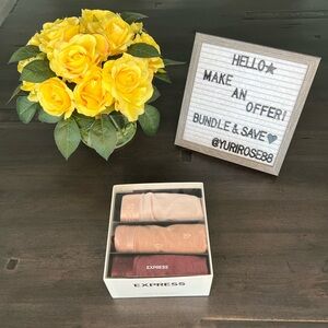 EXPRESS Cotton Boxer Briefs 3 pack size Small Valentine’s shades of pink